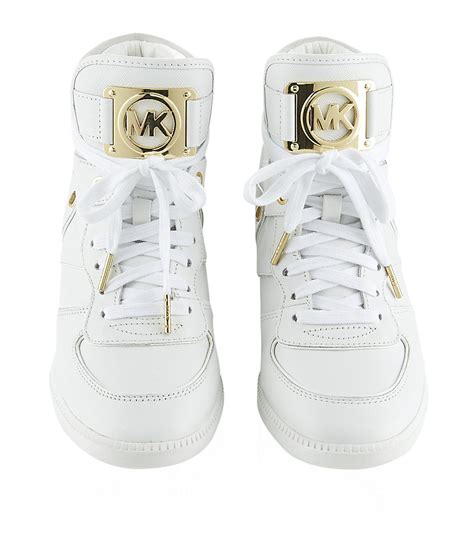 michael kors high top sneakers white|Michael Kors white sneakers sale.